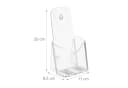 relaxdays Flyer-Aufsteller DIN Lang Transparent 2er-Pack Acryl Bild 4