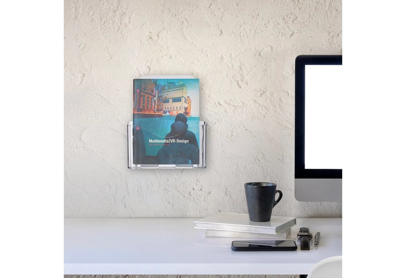 relaxdays Flyer Aufsteller DIN A5 Transparent 2er-Pack