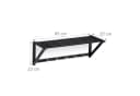relaxdays Wandgarderobe mit Ablage Schwarz/Silber 5 Haken Bild 4