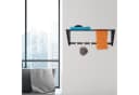 relaxdays Wandgarderobe mit Ablage Schwarz/Silber 5 Haken Bild 5