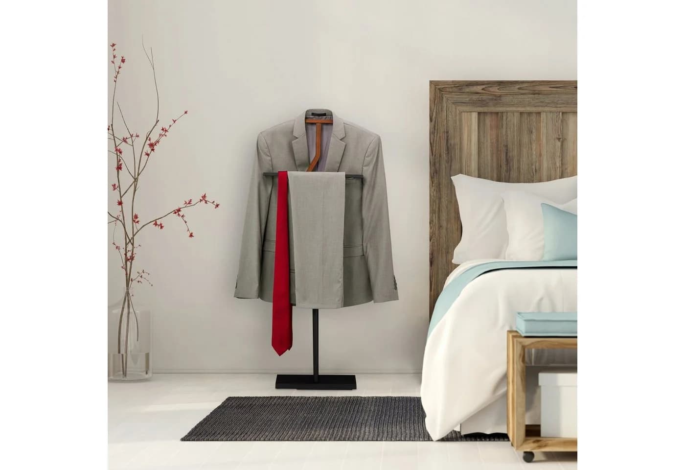RELAXDAYS Herrendiener Holz & Metall Schwarz/Braun
