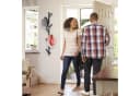 relaxdays Wandgarderobe mit 8 Haken Schwarz Stahl Bild 3