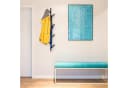 relaxdays Wandgarderobe mit 8 Haken Schwarz Stahl Bild 5
