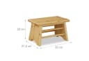 relaxdays Fußhocker Bambus Natur - Robuster Tritthocker für Haushalt & Bad Bild 4