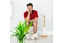 relaxdays Toilettenpapierhalter Bambus Stehend Freistehend Bild 1