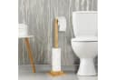 relaxdays Toilettenpapierhalter Bambus Stehend Freistehend Bild 5