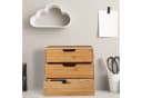 relaxdays Schreibtisch Organizer 3 Schubladen Bambus Braun Bild 1