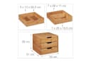 relaxdays Schreibtisch Organizer 3 Schubladen Bambus Braun Bild 4