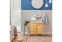relaxdays Waschbeckenunterschrank Bambus Natur Bild 1