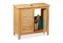 relaxdays Waschbeckenunterschrank Bambus Natur Bild 2