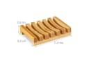 relaxdays Seifenschale Bambus Gitter Design Natur Bild 4