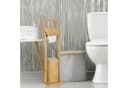 RELAXDAYS Toilettenpapierhalter WC Garnitur Bambus Silber Bild 1