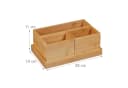 relaxdays Schreibtisch Organizer Set 4-tlg. Bambus Natur Bild 4