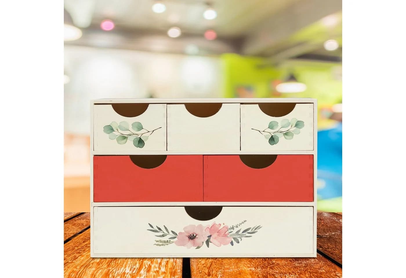 RELAXDAYS Schubladenbox Holz 6 Fächer Natur - Bild 5