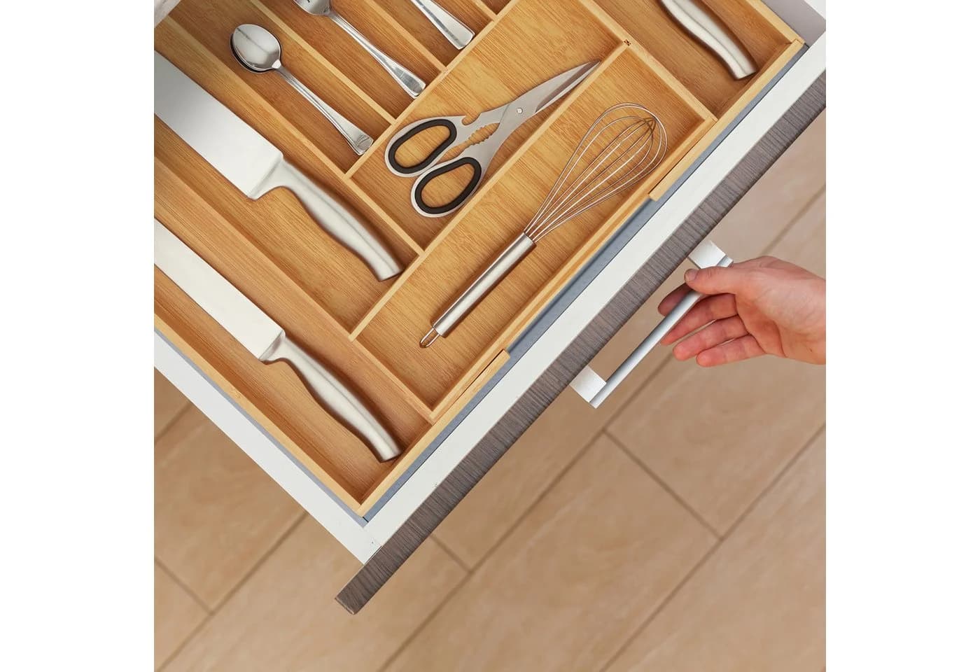RELAXDAYS Besteckkasten Bambus Ausziehbar Natur - Bild 4