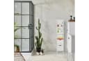 relaxdays Badregal Badezimmerschrank weiß Landhausstil Bild 1