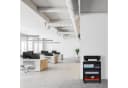 RELAXDAYS Rollcontainer Schwarz mit 4 Fächern und Rollen Bild 1