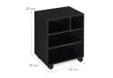 RELAXDAYS Rollcontainer Schwarz mit 4 Fächern und Rollen Bild 4