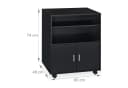 relaxdays Rollcontainer mit Tastaturauszug Schwarz Bild 4