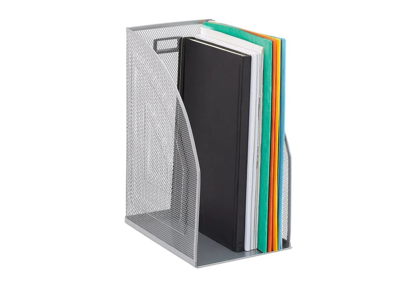 relaxdays Organizer Stehsammler Metall Silber Mesh - Bild 2