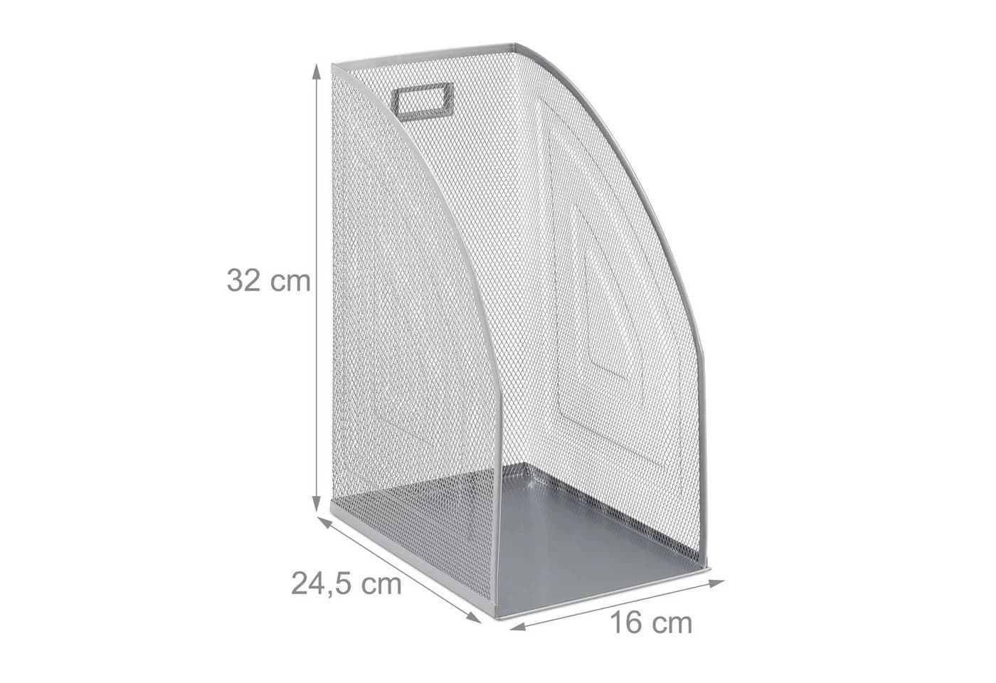 relaxdays Organizer Stehsammler Metall Silber Mesh - Bild 4