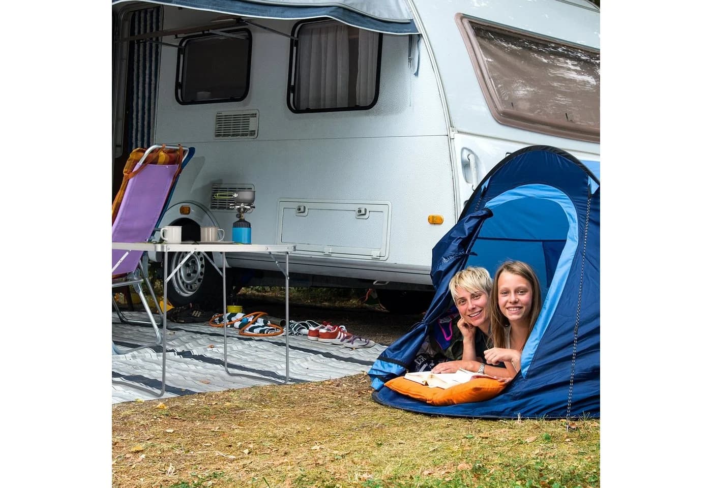 relaxdays Campingtisch klappbar silber/grau Aluminium - Bild 3
