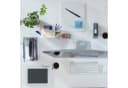 relaxdays Schreibtisch Organizer Stiftehalter Weiß Stahl Mesh Design Bild 5