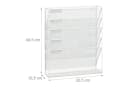 relaxdays Zeitungsständer Wand Weiß 5 Fächer Stahl Modern Bild 4