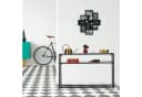 relaxdays Konsolentisch mit Glasplatte Schwarz Modern Bild 1