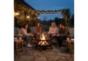 relaxdays Feuerschale mit Funkenschutz Schwarz Stahl Bild 1