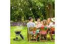 relaxdays Kugelgrill mit Deckel und Aschesammler Schwarz Bild 3