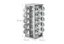 relaxdays Gewürzkarussell eckig mit 20 Gläsern Silber Bild 4