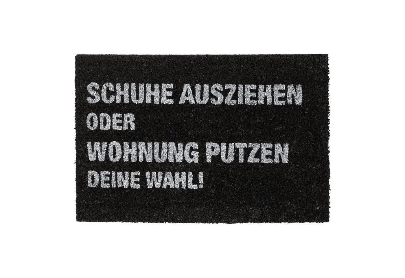 relaxdays Fußmatte Kokos mit Spruch Schwarz/Weiß - Bild 2