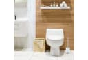 relaxdays WC-Garnitur 2er Set Weiß Metall Kunststoff Bild 1