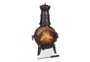 relaxdays Feuerkorb Terrassenofen Bronze Gusseisen Bild 2