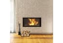relaxdays Kaminholzkorb Metall mit Kaminbesteck Schwarz Bild 1