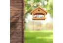 relaxdays Vogelhaus aus Holz mit grünem Dach Bild 1
