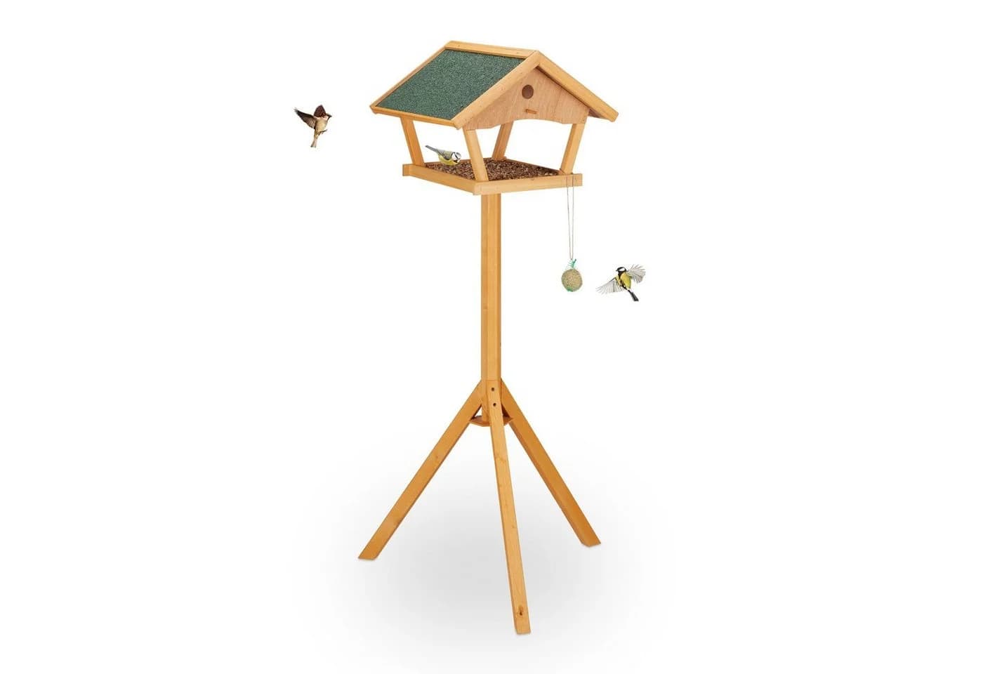 relaxdays Vogelhaus XXL mit Ständer Tannenholz Grün - Bild 2