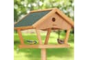 relaxdays Vogelhaus XXL mit Ständer Tannenholz Grün Bild 3