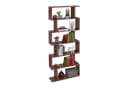 relaxdays Bücherregal Hoch Braun 6 Fächer Holzoptik Bild 2