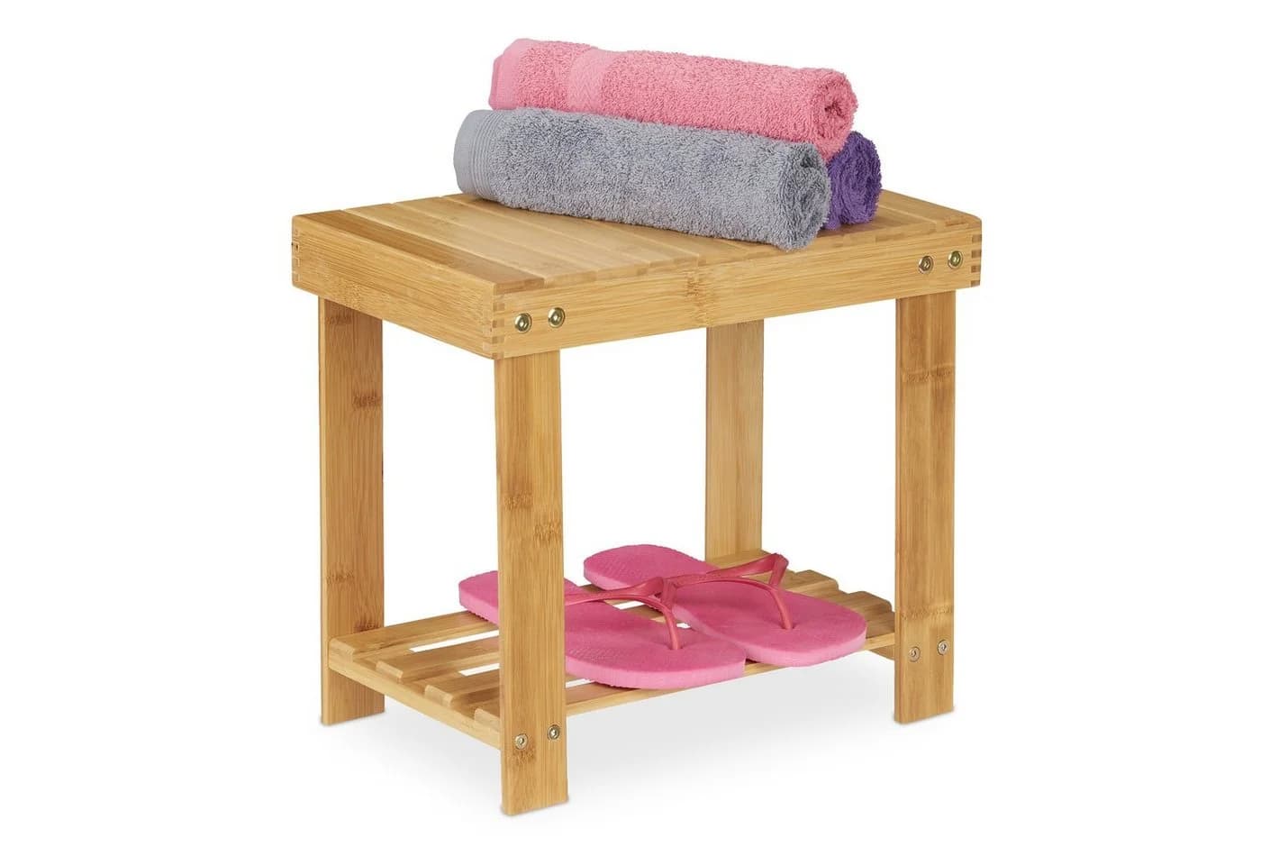 RELAXDAYS Kinderhocker Große Fußbank aus Bambus Natur - Bild 2