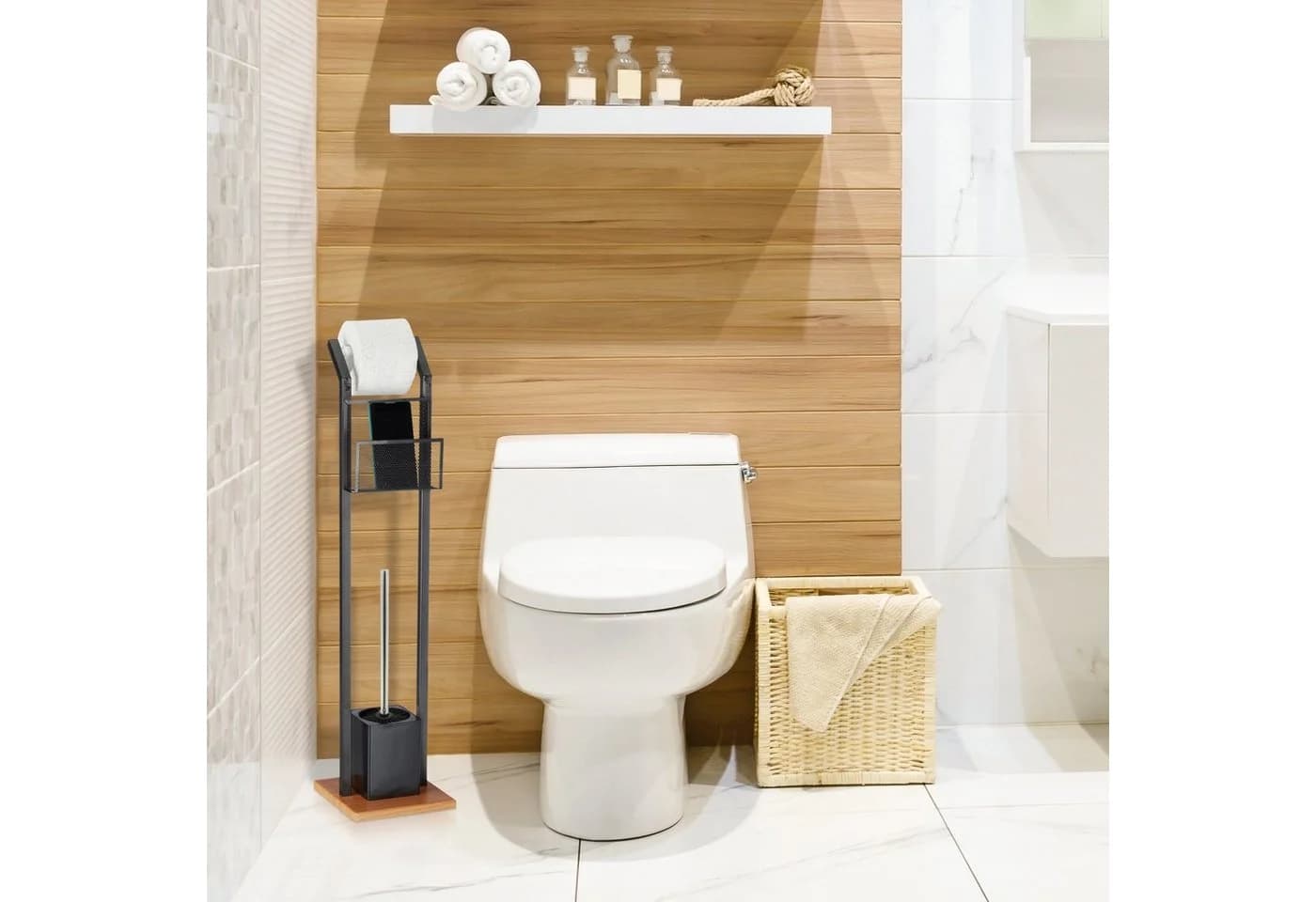 relaxdays WC-Reinigungsbürste Silikon 2er Set Schwarz/Silber - Bild 5