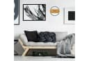 relaxdays Wanduhr Holzoptik Braun Schwarz Minimalistisch Bild 1