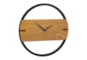 relaxdays Wanduhr Holzoptik Braun Schwarz Minimalistisch Bild 2