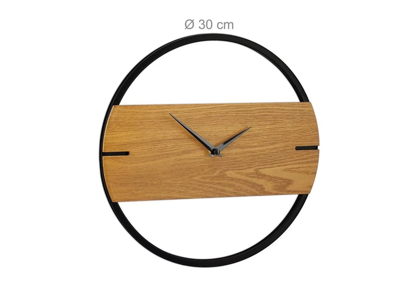 relaxdays Wanduhr Holzoptik Braun Schwarz Minimalistisch - Bild 4
