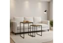 relaxdays Beistelltisch 2er Set Holzoptik Industrial Design Schwarz/Braun Bild 1