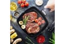 relaxdays Grillpfanne Induktion Aluminiumlegierung Schwarz/Braun Bild 1