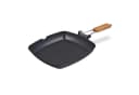 relaxdays Grillpfanne Induktion Aluminiumlegierung Schwarz/Braun Bild 2