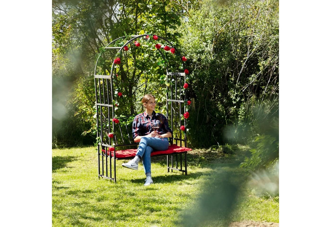 relaxdays Bodenanker 12 x Erdanker Schwarz für Rosenbogen - Bild 3