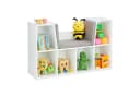 relaxdays Kinderregal mit Sitzkissen Weiß/Grau Bild 2